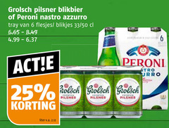  peroni grolsch blikjes bier speciaalbieren 6 25 pilsner blikbier nastro azzurro tray 33 50 stro liter v.a. 