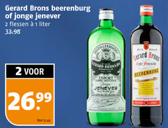  brons jenever 1 2 gerard beerenburg jonge flessen liter holland export mild late friesche 