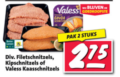  2 beter leven filetschnitzels kipschnitzels valess kaasschnitzels gouda pak stuks 