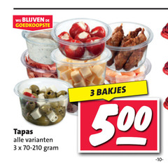  tapas 3 500 bakjes 