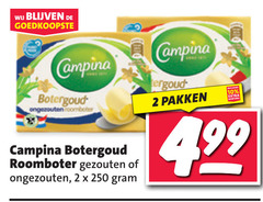  campina roomboter 2 10 250 botergoud ongezouten gezouten pakken 