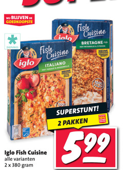  2 10 100 diepvries iglo fish cuisine italiano bretagne nieuwe pakken 