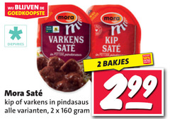  2 10 160 diepvries mora varkens sate kip pindasaus bakjes 