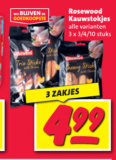  hondensnacks 3 rosewood trio sticks with chicken stick 4 10 stuks zakjes 