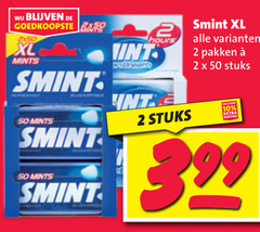  2 10 50 xl mints smint hours stuks pakken 3.99 