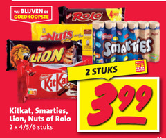  smarties rolo kitkat lion chocoladerepen 2 10 nuts 4 5 6 stuks 