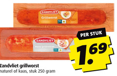  11 250 zandvliet grillworst stuk naturel kaas 