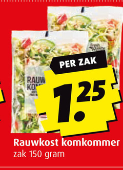  150 rauw kop zak rauwkost komkommer 