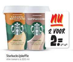  starbucks ijskoffie 2 caramel macchiato cappuccino flavour chilled coffee bold espresso creamy milk hints cocoa bekers ml 