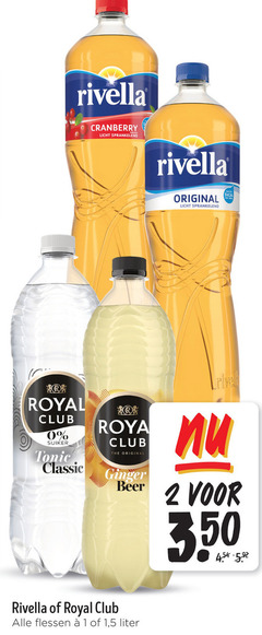  rivella royal club frisdrank 1 2 cranberry licht sprankelend original suiker tonic classic roya ginger beer 3 50 flessen 5 liter 