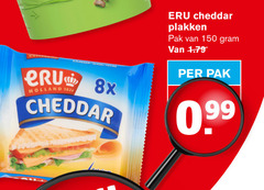  150 eru cheddar slices holland 8x pak 