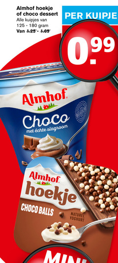  180 almhof hoekje choco dessert kuipje kuipjes slagroom belgische balls naturel yoghurt 