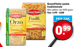  grand italia pasta 500 salades maestro fusilli tradizionale italiano zakken zak harde tarwe prodotto 