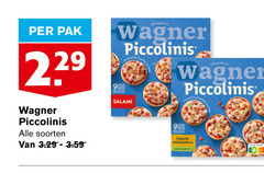  wagner diepvriespizza 9 pak original piccolinis soorten salami tomaten mozzarella 