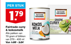  fair trade original boemboe kokosmelk 400 stuk fairtrade curry pakken blikken ml kokos melk gerechten rijke romige thaise groene it thailand 