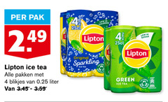  lipton ice tea 4 24 pak pakken blikjes 0.25 liter calories original sparkling sugar green 