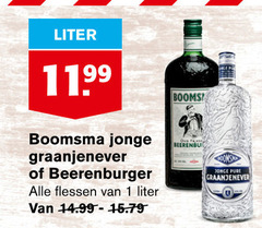  boomsma jenever berenburg 1 booms liter jonge graanjenever beerenburger flessen 