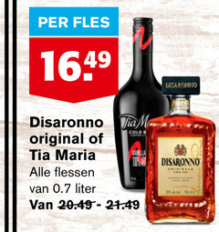  100 fles disaronno original tia maria cold b flessen liter vanilla 