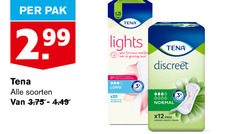  incontinentieverband pak tena soorten lights pour les peaux gevoelige discreet 0880 normal pads 