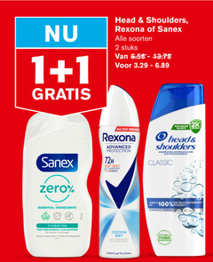  sanex head and shoulders rexona shampoo douchegel deodorant 1 2 soorten stuks zero all day advanced protection 72h body heat microbiome 2x balance shampooing antipelliculaire anti roos classic essential ingredients hydrating tous types peaux gel douche garde la peau huid gerond des clinically proven cotton dry transpirant anti-perspirant chaque it let you down 