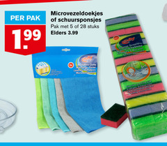  5 28 pak 1 99 microvezeldoekjes schuursponsjes stuks elders 3.99 multy microfibre cloths lavettes sponge schuursponsen effective face teen schuurvlies 