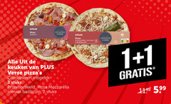  verse pizza 1 2 salami keuken combineren stuks mozzarella tomaat basilicum vit 5.99 