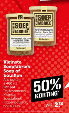  soep 3 50 200 400 runderbouillon beef bone vier dagen lang getrokken geconcentreerd ml biologisch kippenbouillon chicken kleinste soepfabriek bouillon potten pot 