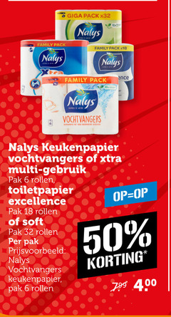  6 18 32 50 80 400 family pack nalys giga x18 vocht vleesvervangers keukenpapier vochtvangers multi gebruik pak rollen toiletpapier excellence soft 