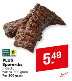  500 600 beter leven spareribs indisch pak ca. 