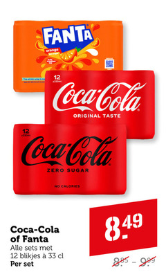  fanta coca-cola cola frisdrank 12 33 96 orange this wrap recycled coca original taste zero sugar calories blikjes 