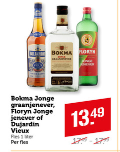  bokma jenever 1 jardin vieux anno jonge graanjenever floryn holland blue label dujardin fles liter 