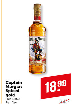  captain morgan rum 1 original spiced gold spirit drink fles liter 