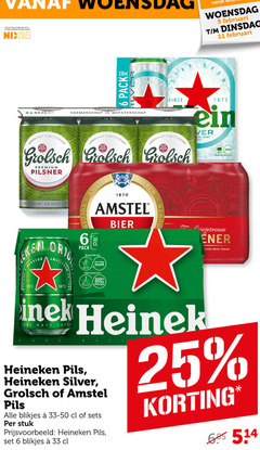  amstel heineken silver grolsch blikjes bier 5 6 11 18 25 33 35 100 1870 woensdag jaar legitimatie alcohol nix18 330ml pack zilver since freshing meesterschap gb premium pilsner verfrissend zachte honneur bieren orig amsterdam draagt gerst duurzame teelt groene energie help recyclen malt pils stuk 