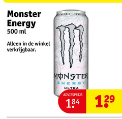  monster energiedrank 500 energy calorie zero ml ultra 