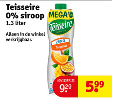  teisseire siroop mega liter depuis zero tropical san 