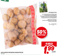  aardappelen 4 50 99 vers deal voordeel kruimig melody woordenboek aardappel teler teelt kleigrond vierkante kavels water buurt gebied droge donkere koele plek eten hollandse kruimige zak kilo 3.99 