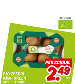  zespri kiwi 4 bio green schaal stuks organic biologisch 