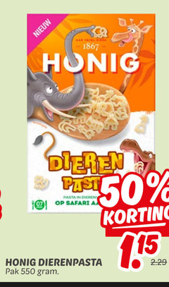  honig pasta 50 1867 dieren safari pak 