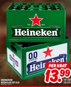  heineken 0.0 krat bier 24 30 alcohol free 13 99 00 regular 