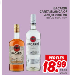  bacardi rum 1 carta blanca anejo fles liter santa 