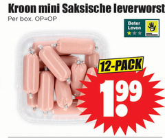  12 kroon mini saksische leverworst box beter leven dieren bescherming pack 