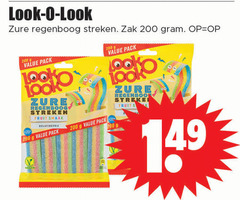  look-o-look snoep 9 20 100 200 zure regenboog zak pack fruit gelatinevrij 00 