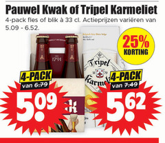  karmeliet pauwel kwak speciaalbieren 1 4 16 25 33 tripel pack fles blik varieeren since belgisch bier biere belge fris 