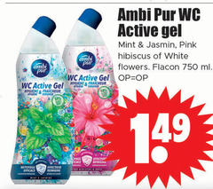  50 750 ambi pur wc active gel hygiene versheid fraicheur mint jasmin pink hibiscus white flowers flacon ml reiniging nettoyage efficace jasmine rose 14 