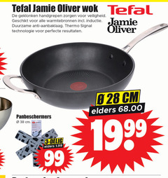  2 3 28 99 tefal jamie oliver wok geklonken handgrepen veiligheid warmtebronnen inductie duurzame anti aanbaklaag thermo signal technologie panbeschermers cm delig elders 