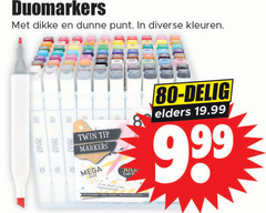  80 dikke punt kleuren dolly twin tip markers mega size fun craft delig elders 