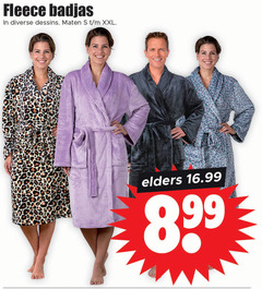  fleece badjas dessins maten xxl elders 