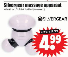  massageroller 3 silvergear massage apparaat aaa batterijen elders 