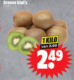  kiwi 1 groene bak kilo 3.99 