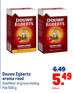  douwe egberts koffie 500 meester koffiebranders joure aroma rood evenwichtig rond maling snelfiltermaling snelfilter grove pak 